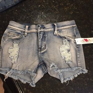 NWT Heart Soul washed out Denim Shorts